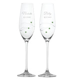 Custom Windswept Toasting Flutes