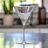 Diamond Pattern Martini Glass