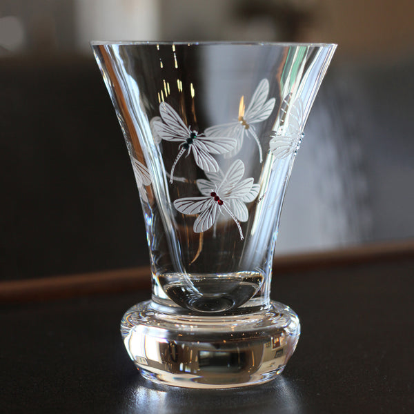 Dancing Dragonflies Flared Bud Vase