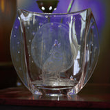 Howling Wolf Large Winged Vase