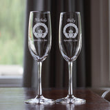 Custom Healy Signature Champagne Flutes