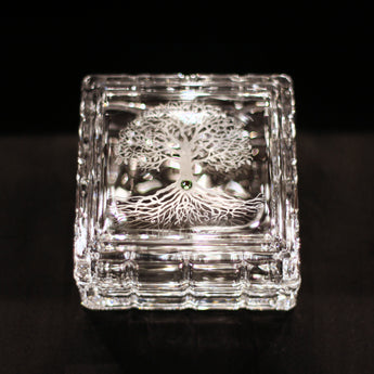 Tree of Life Square Crystal Jewelry Box