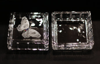 Butterfly Square Crystal Jewelry Box