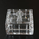 Celtic Cross Square Crystal Jewelry Box