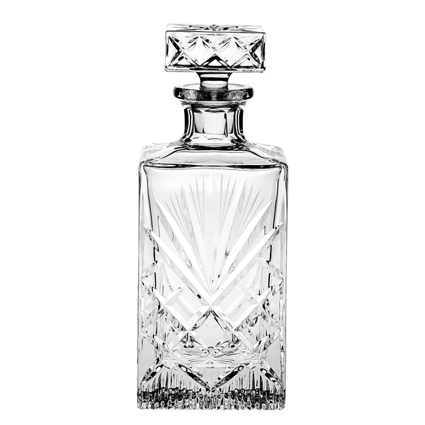 Diamond Pattern 25 oz Crystal Whiskey Decanter