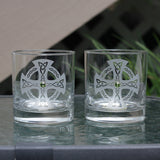 Celtic Maltese Cross Whiskey Glasses