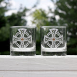 Celtic Maltese Cross Whiskey Glasses