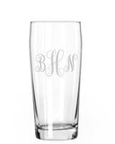 Intertwined Script Monogram Glassware