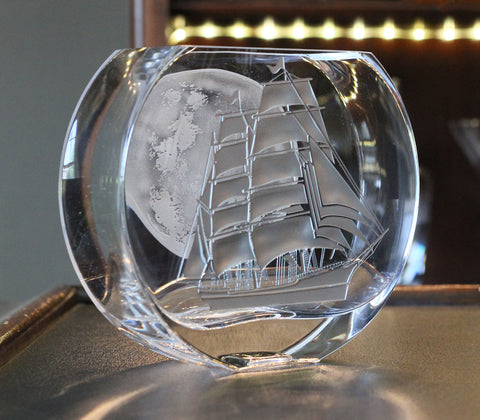 Moonlit Schooner Halo Vase