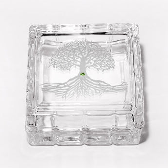 Tree of Life Square Crystal Jewelry Box