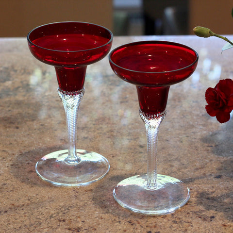 Ruby Candle Holders (Set of 2)