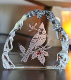 The Cardinal 4" Crystal Sculpture