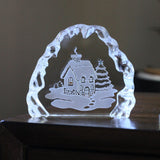 The Cozy Cottage 4" Crystal Sculpture