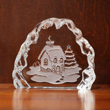 The Cozy Cottage 4" Crystal Sculpture