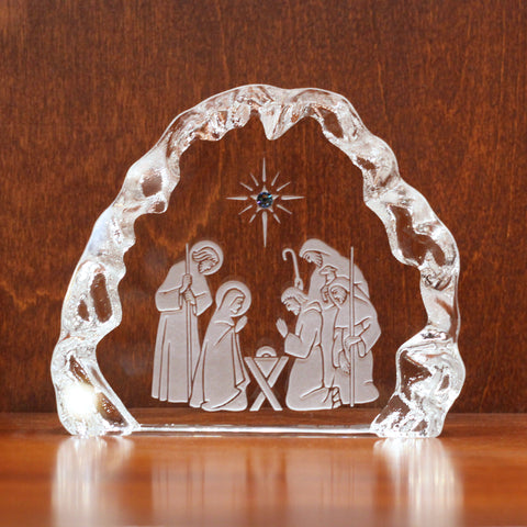 The Nativity 4" Crystal Sculpture