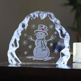 The Jolly Snowman 4" Crystal Sculpture