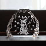 The Jolly Snowman 4" Crystal Sculpture