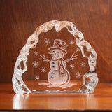 The Jolly Snowman 4" Crystal Sculpture