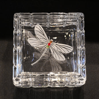 Dragonfly Square Crystal Jewelry Box