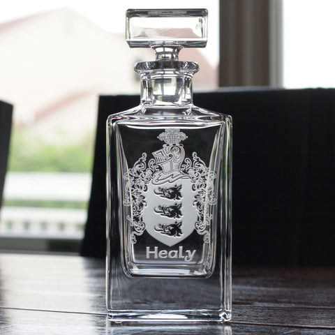 Family Crest Premium Square Decanter