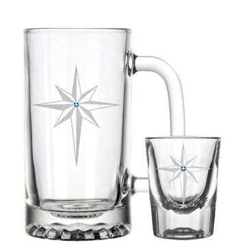 Bethlehem Star Beer Mug & Shot Glass Set