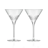 Diamond Pattern Martini Glass
