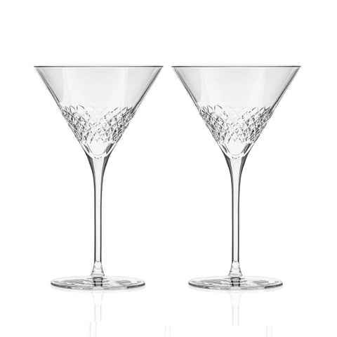 Diamond Pattern Martini Glass