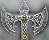 Celtic battle axe framed 11 x 17