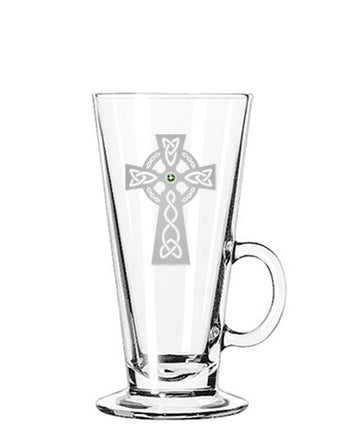 Celtic Cross Coffee glass