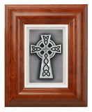 Celtic Cross — Framed Hand-Carved Fine Art Glass