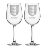 Family Crest Wine Glasses (Set of 2)