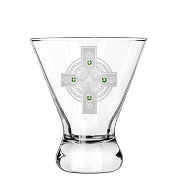 Celtic Shield Modern Cocktail Glasses