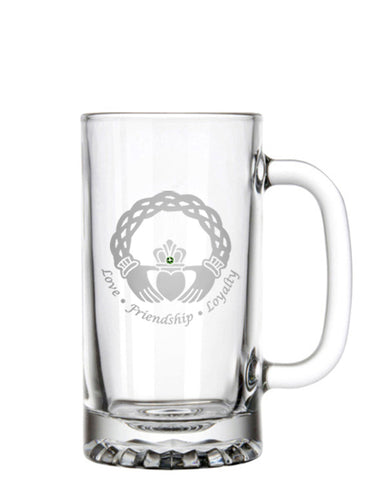 celtic claddagh beer mug