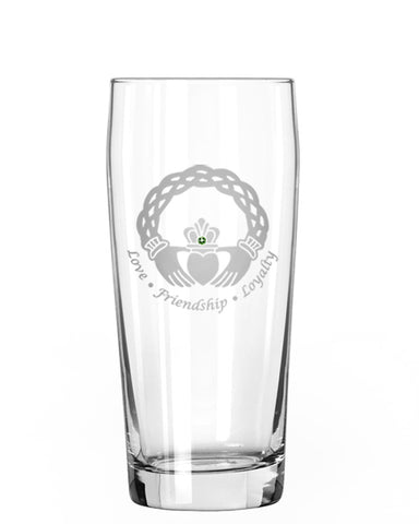 Celtic Claddagh Pint Glass