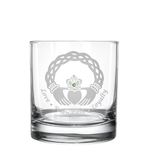 Celtic Claddagh Whiskey glass