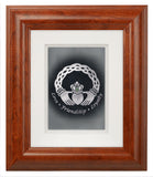 Celtic Claddagh — Framed Hand-Carved Fine Art Glass