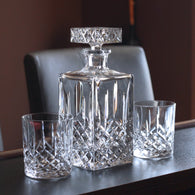 Diamond Pattern Crystal Whiskey Decanter Set