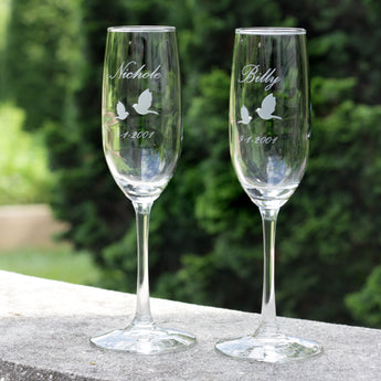 The Crystal Shoppe Personalized Wedding Glassware Barware Gifts
