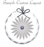 Custom Daisy Ornament with Birthstone