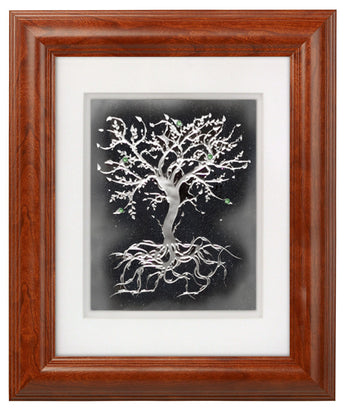 The Dream Tree — Framed Hand-Carved Fine Art Glass
