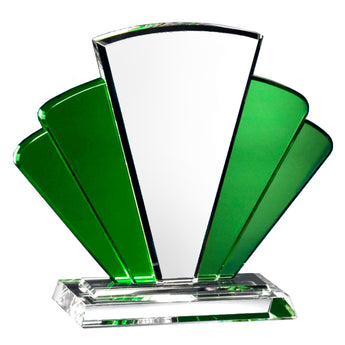 Customizable Emerald Accent Fan Award