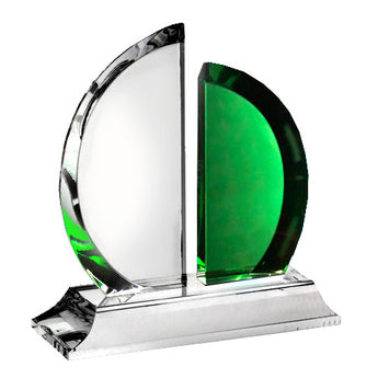 Customizable Emerald Half-Circle Award