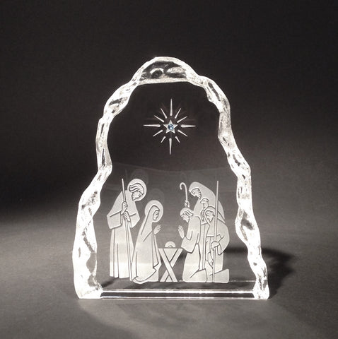 The Nativity Crystal Sculpture