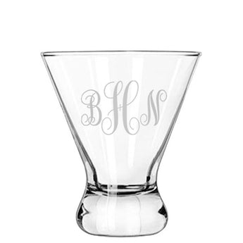 Monogrammed Modern Cocktail Glasses