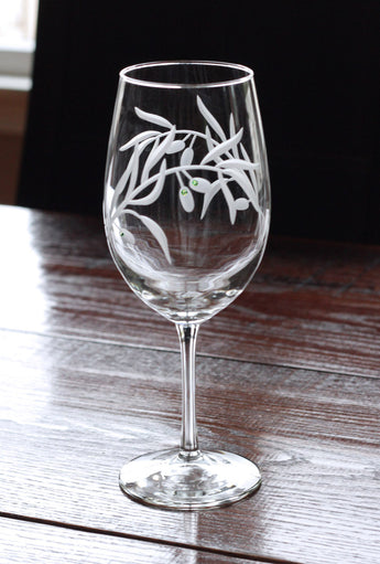 Olive Branch Red Wine Glasses