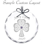 Custom Shamrock Ornament with Birthstone