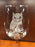 Owl White Wine Glasses