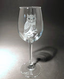 Owl White Wine Glasses