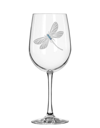 Dragonfly Red Wine Glasses