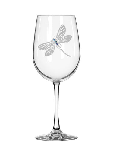 Dragonfly Red Wine Glasses